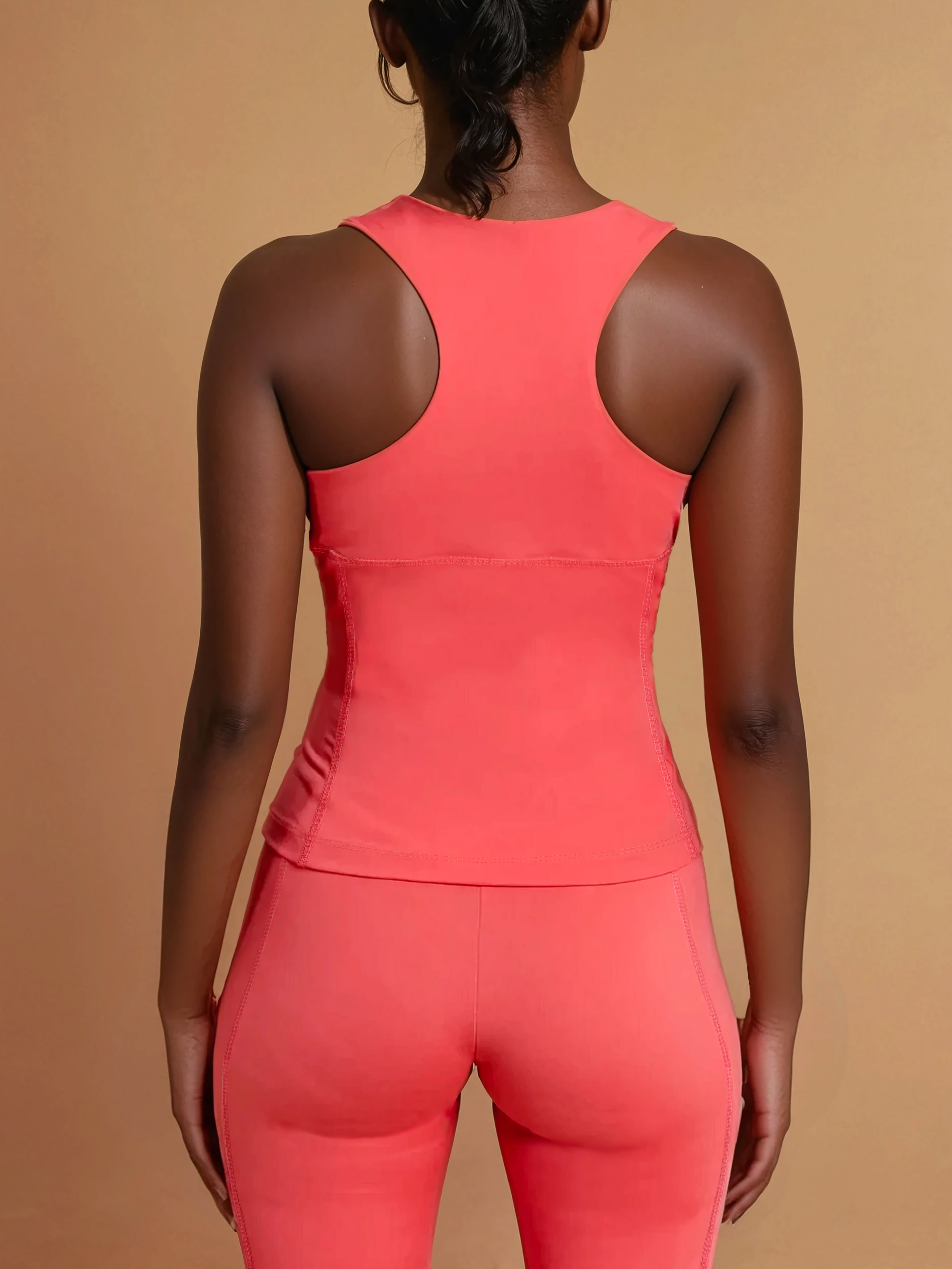 SUMMER racer back vest top coral red